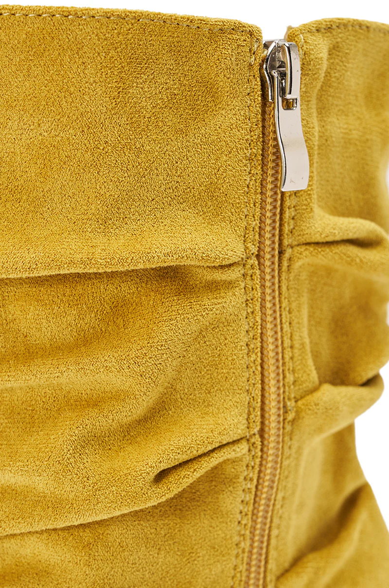 AZALEA WANG KYVELISA MUSTARD WEDGE OPEN TOE BOOTIE - Image 7