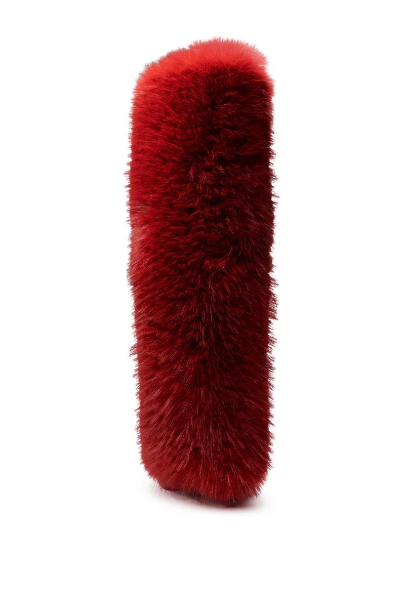AZALEA WANG LANGLEYE RED THIGH HIGH FUR LUXE BOOT - Image 11
