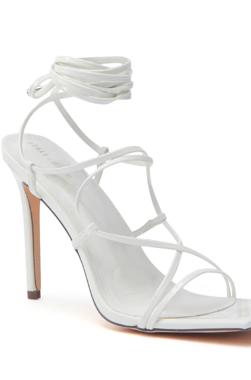 AZALEA WANG LAURA WHITE STILETTO SANDAL - Image 12