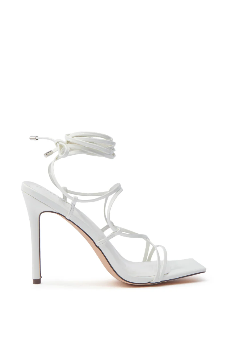 AZALEA WANG LAURA WHITE STILETTO SANDAL - Image 9