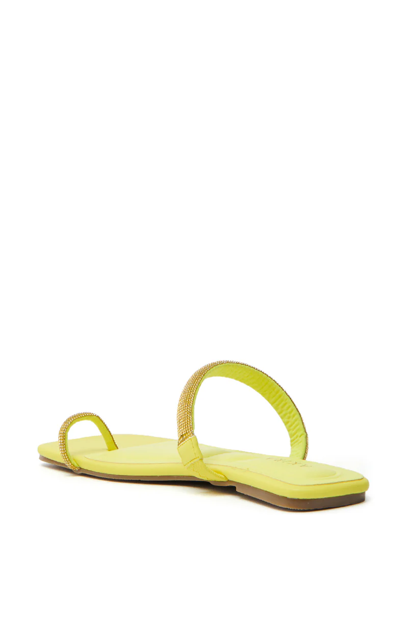 AKIRA LAVEDA YELLOW EMBELLISHED FLAT SANDAL - Image 6