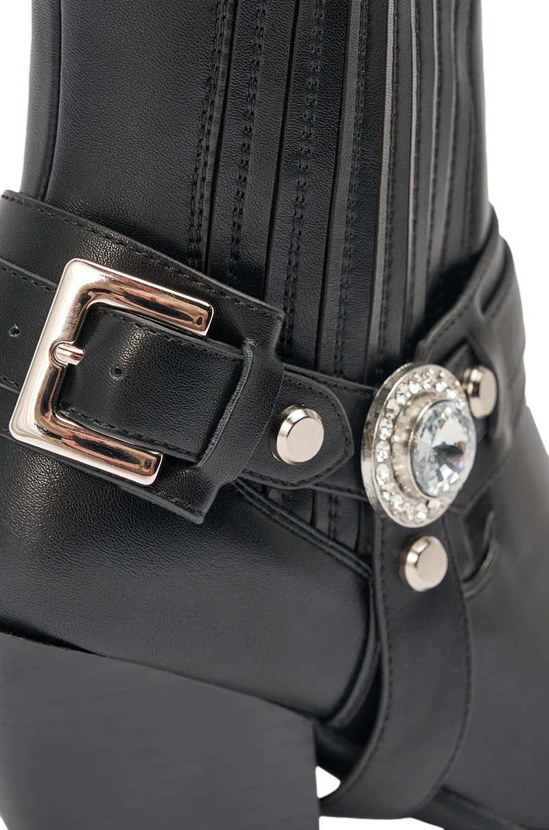 AZALEA WANG LENKOV BLACK WESTERN BOOT - Image 8