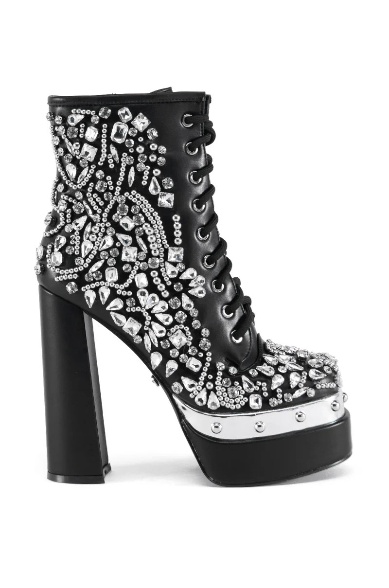 AZALEA WANG LILYBELL EMBELLISHED BOOTIE - Image 3