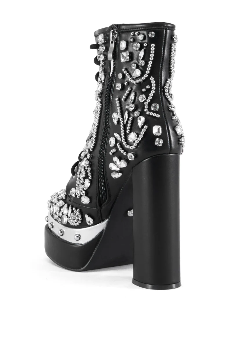 AZALEA WANG LILYBELL EMBELLISHED BOOTIE - Image 5