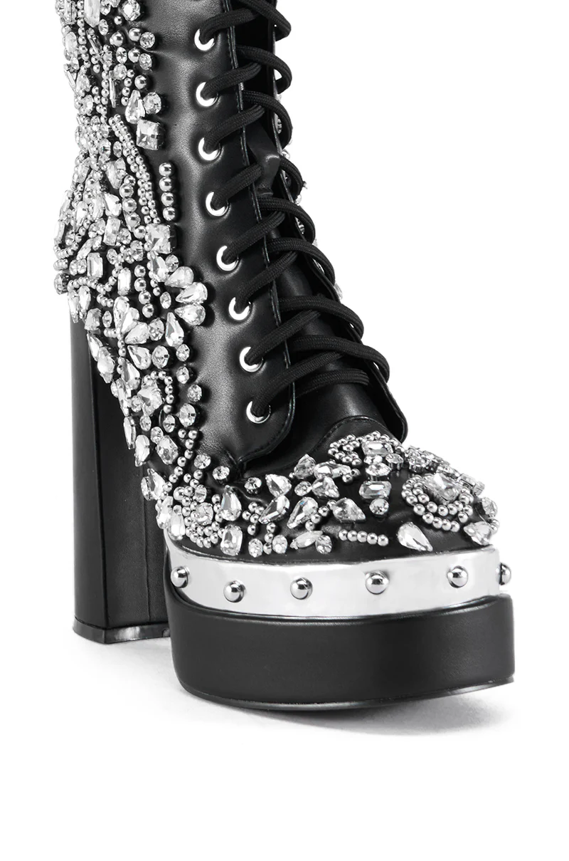 AZALEA WANG LILYBELL EMBELLISHED BOOTIE - Image 6