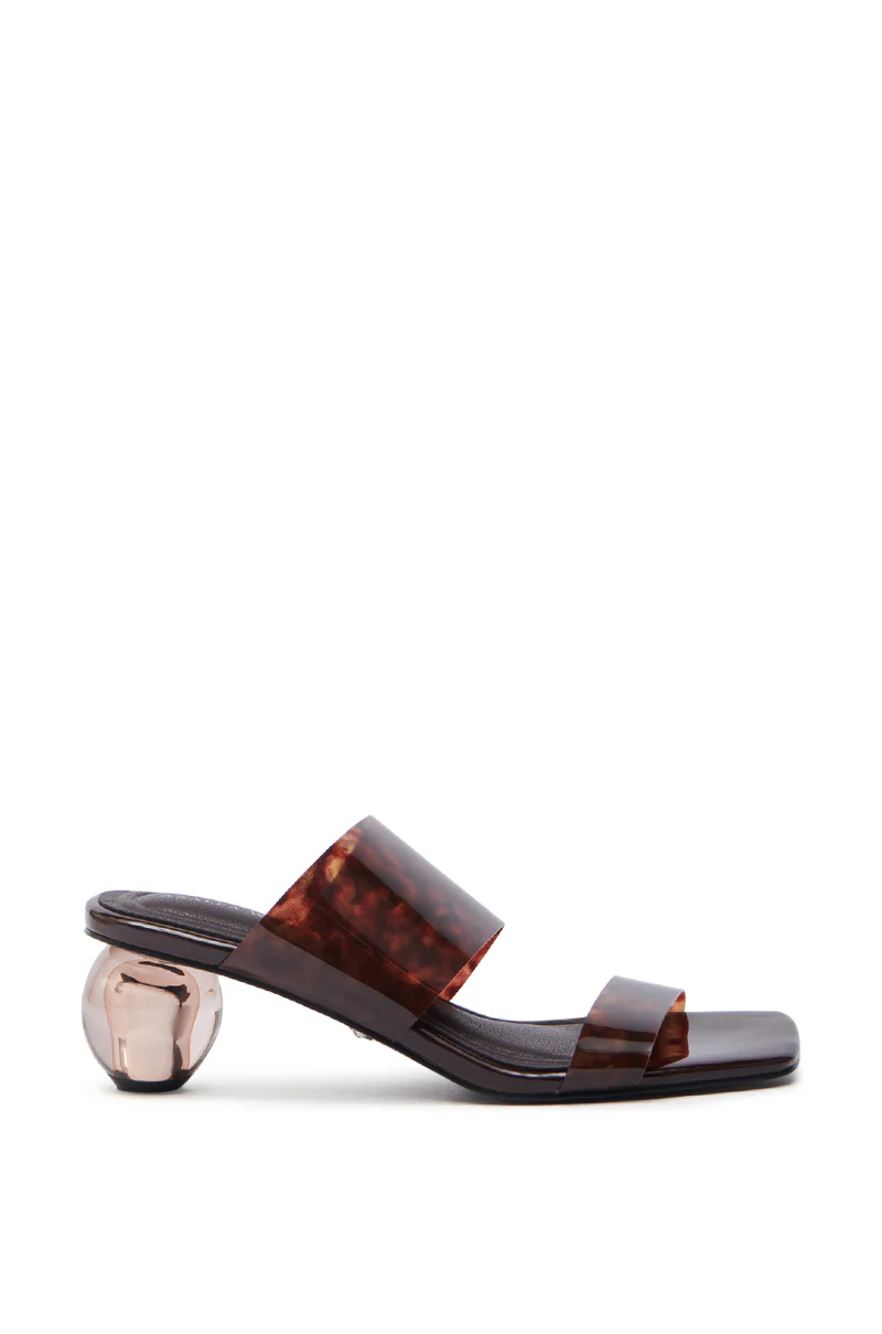 AZALEA WANG LIRIO BROWN BALL HEEL SANDAL - Image 3
