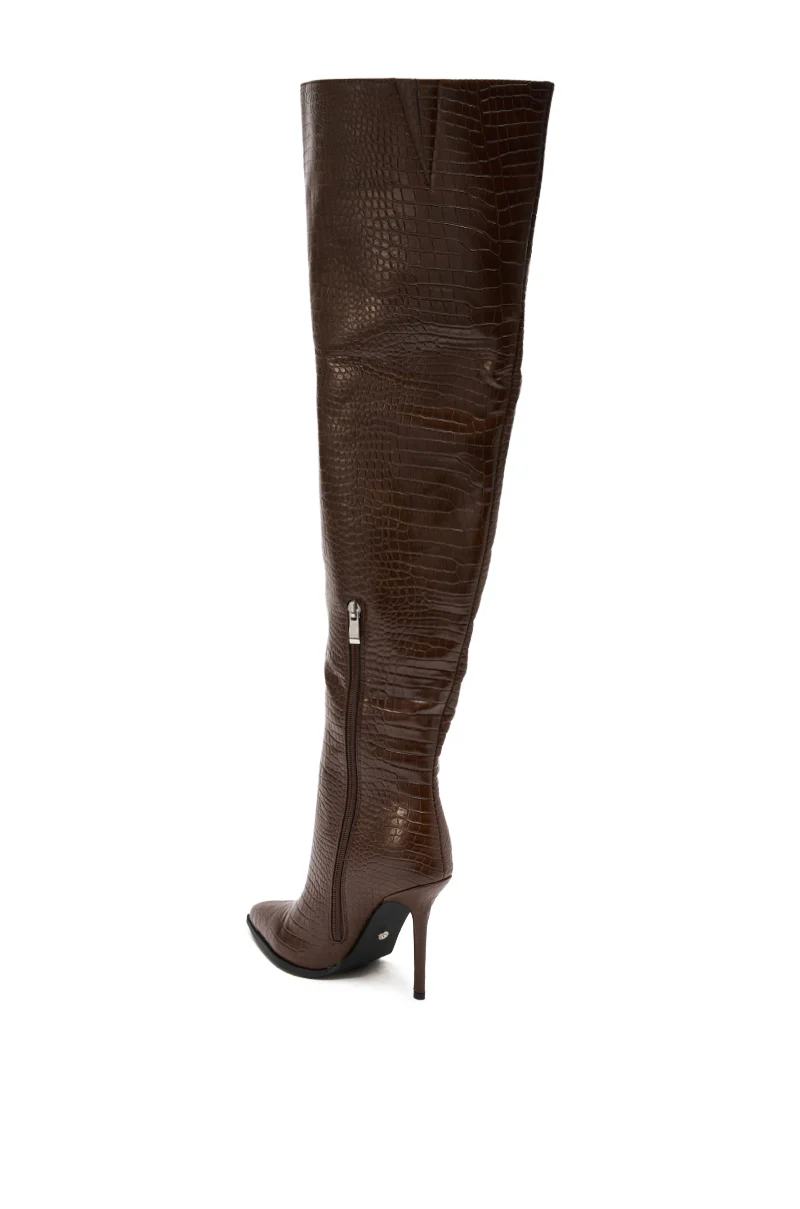 AZALEA WANG LORAH CROC BROWN BOOT - Image 5