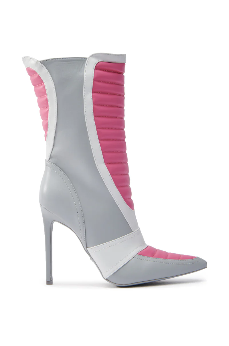 AZALEA WANG LORDEANA PINK SPORTY COCKTAIL BOOTIE - Image 4