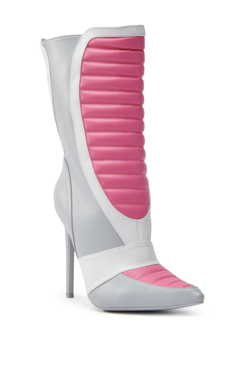 AZALEA WANG LORDEANA PINK SPORTY COCKTAIL BOOTIE - Image 5