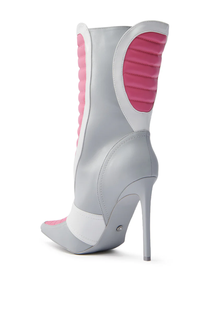 AZALEA WANG LORDEANA PINK SPORTY COCKTAIL BOOTIE - Image 6