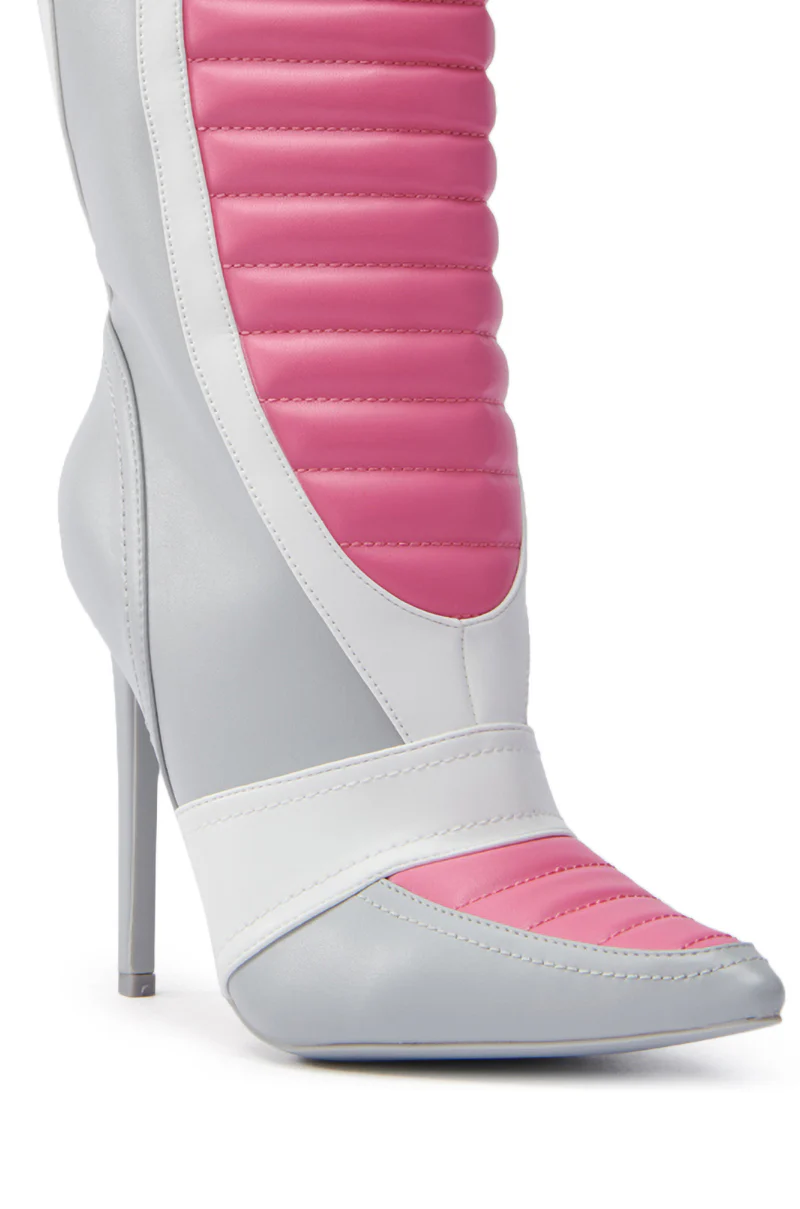 AZALEA WANG LORDEANA PINK SPORTY COCKTAIL BOOTIE - Image 7