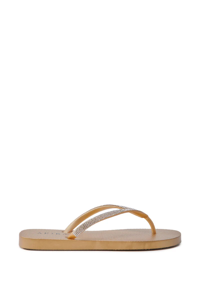 AKIRA LORETA GOLD THONG FLIP FLOP - Image 3