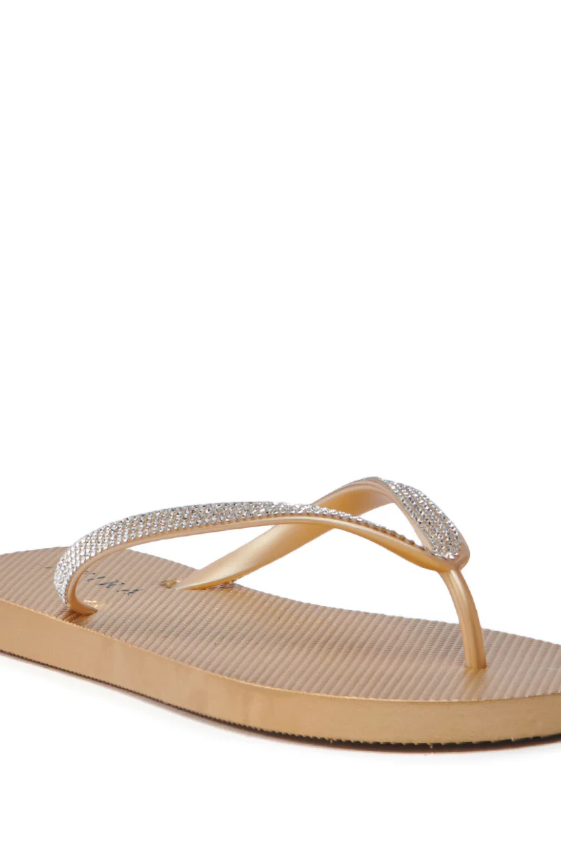 AKIRA LORETA GOLD THONG FLIP FLOP - Image 6