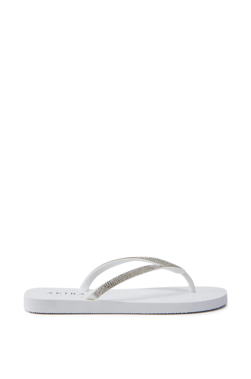 AKIRA LORETA WHITE THONG FLIP FLOP - Image 4