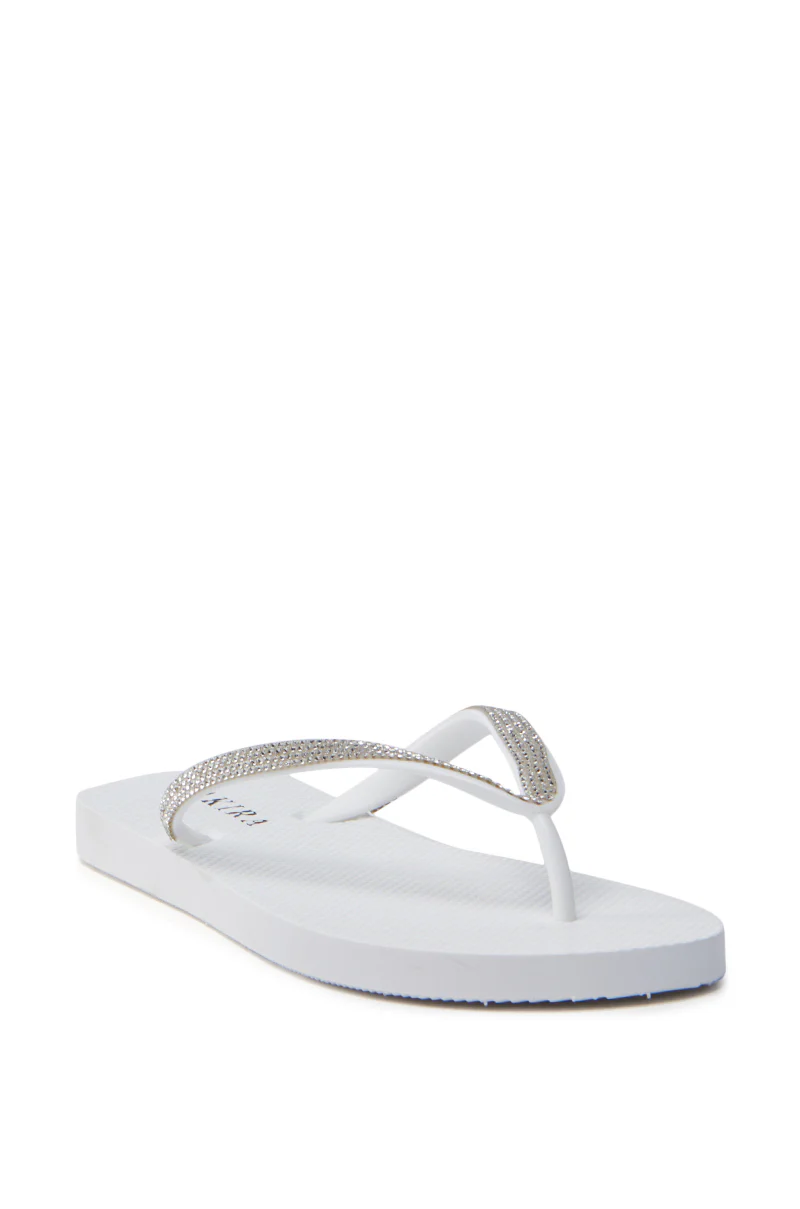 AKIRA LORETA WHITE THONG FLIP FLOP - Image 5
