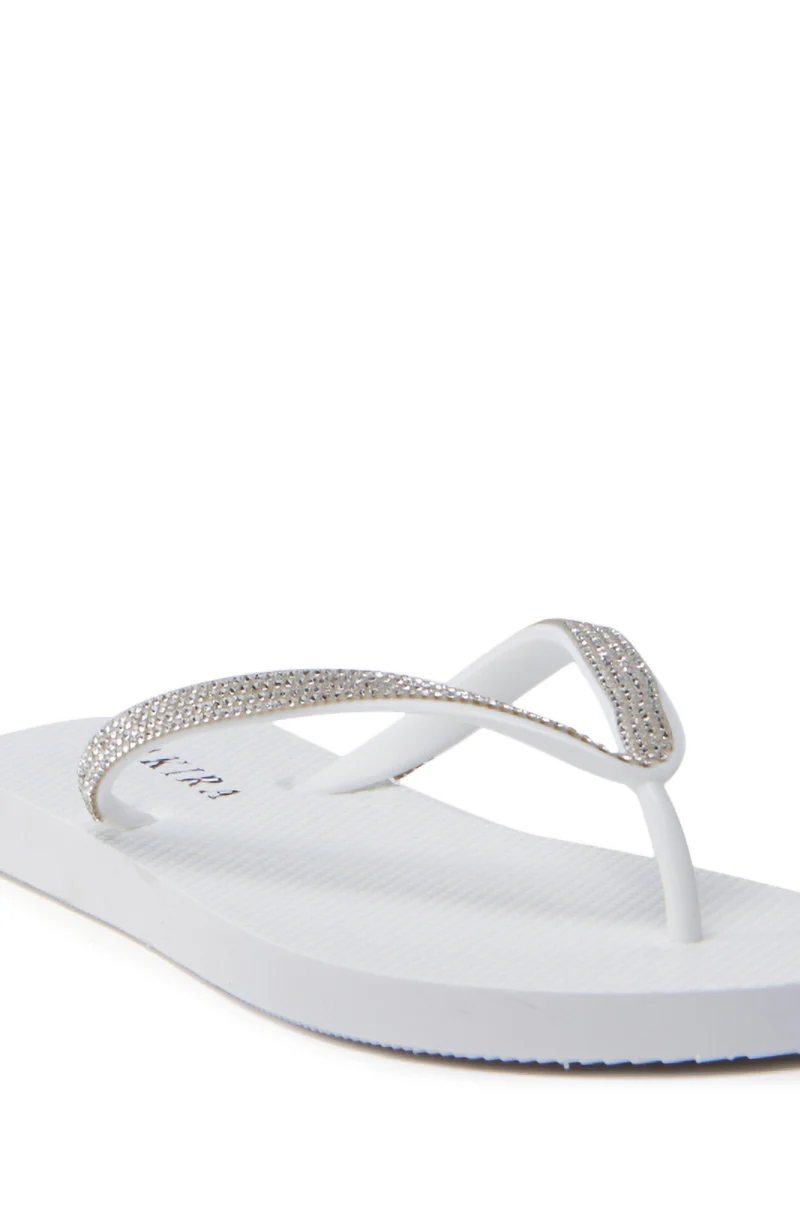 AKIRA LORETA WHITE THONG FLIP FLOP - Image 7
