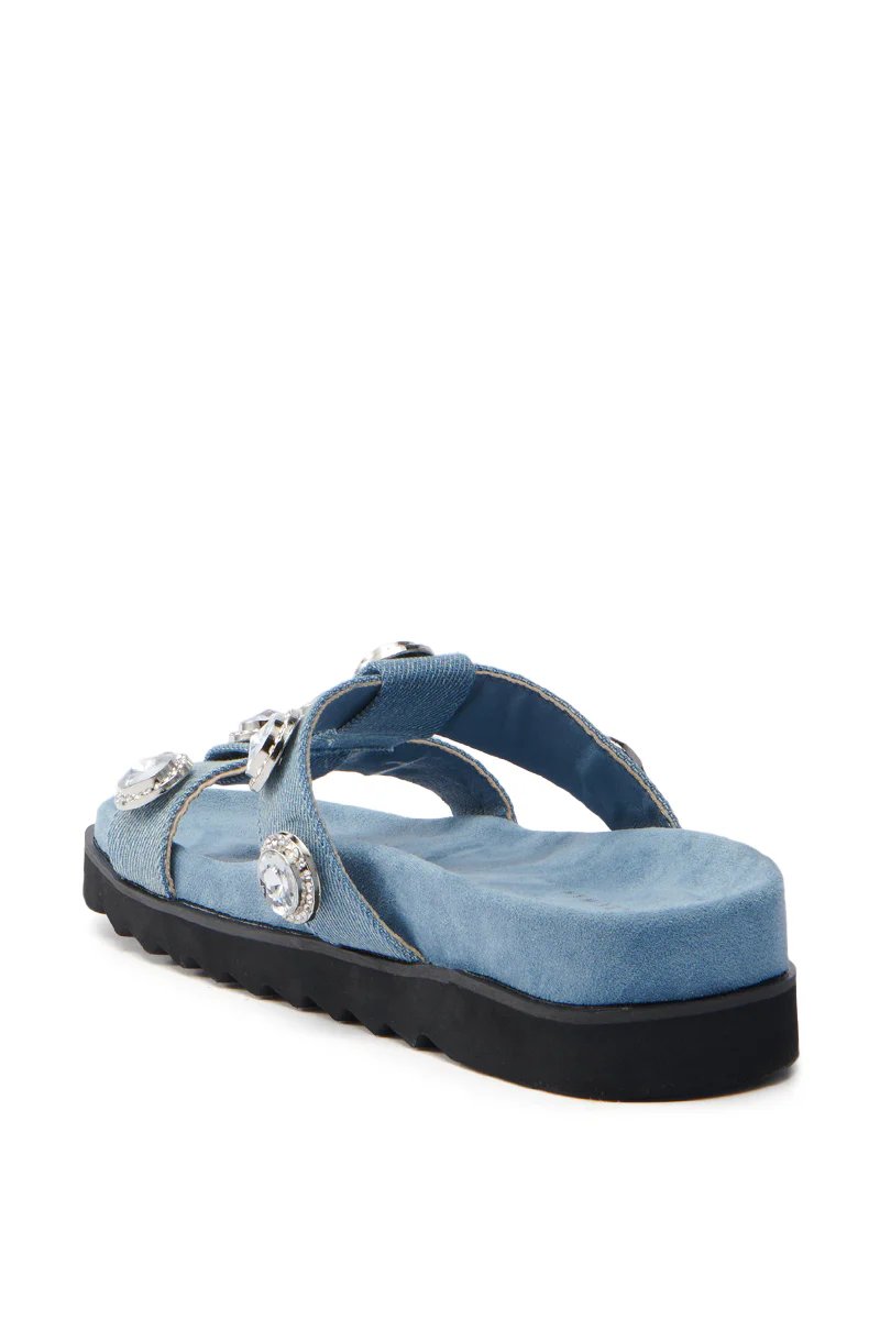AZALEA WANG LUCINEA DENIM RHINESTONE SANDAL - Image 5