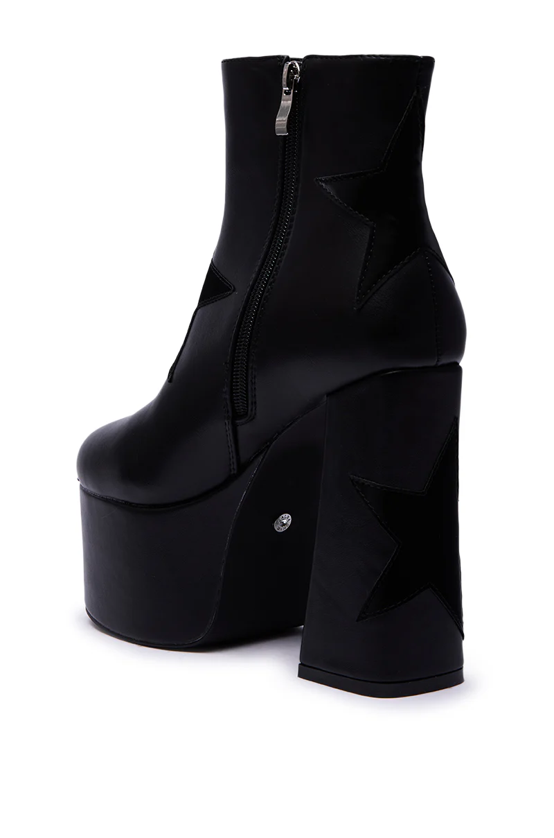 AZALEA WANG LUKYIE BLACK STAR DETAIL PLATFORM BOOTIE - Image 6