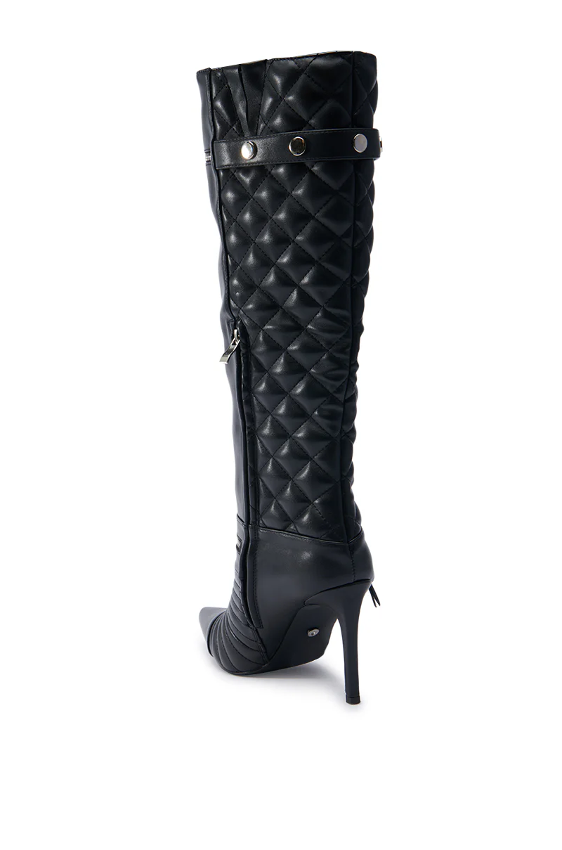 AZALEA WANG LYRICAL BLACK STILETTO BOOT - Image 5