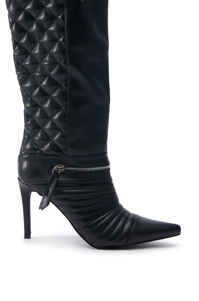 AZALEA WANG LYRICAL BLACK STILETTO BOOT - Image 6
