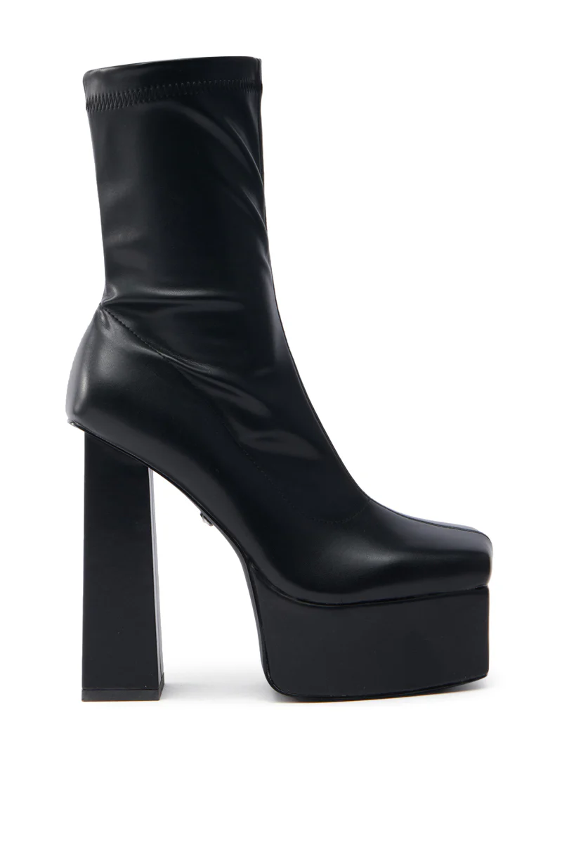 AZALEA WANG MADDER BLACK PLATFORM BOOTIE - Image 2