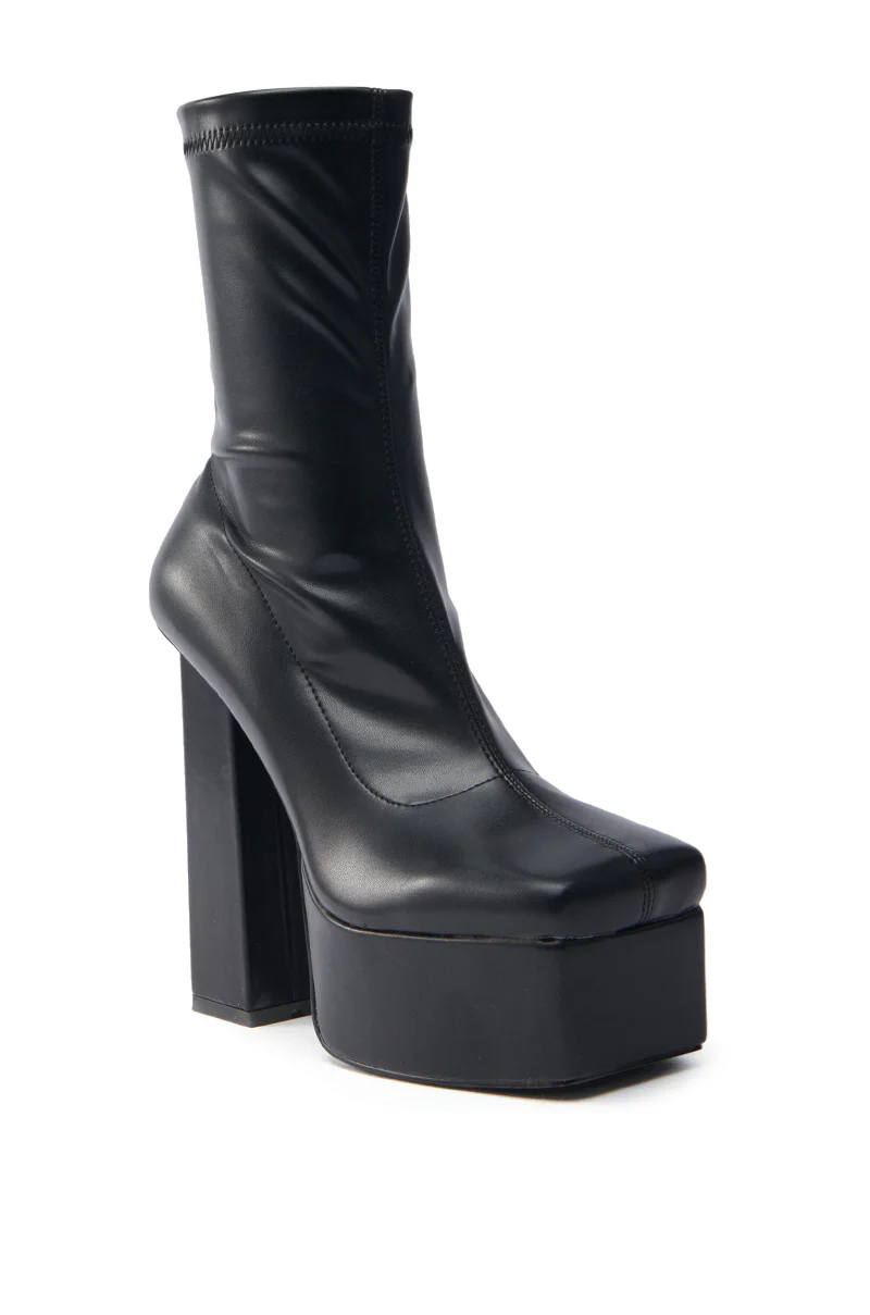 AZALEA WANG MADDER BLACK PLATFORM BOOTIE - Image 3