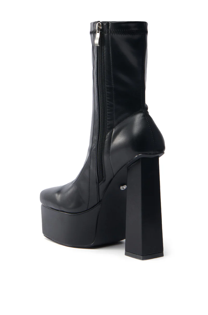 AZALEA WANG MADDER BLACK PLATFORM BOOTIE - Image 4