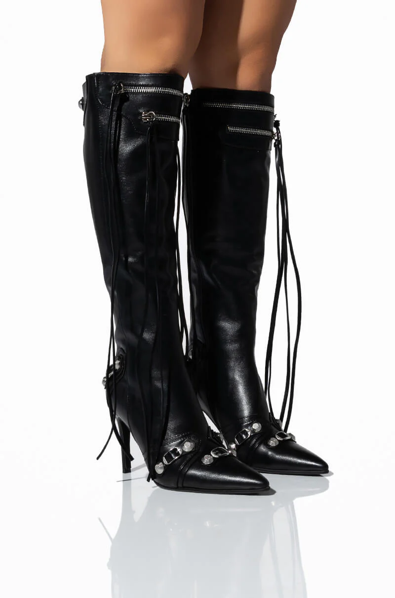 AZALEA WANG MAEVE BLACK STILETTO BOOT - Image 4