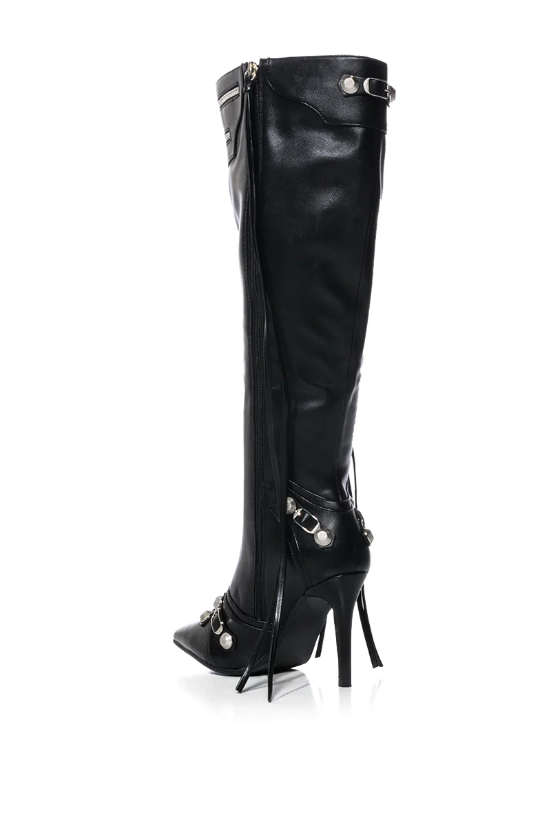 AZALEA WANG MAEVE BLACK STILETTO BOOT - Image 7