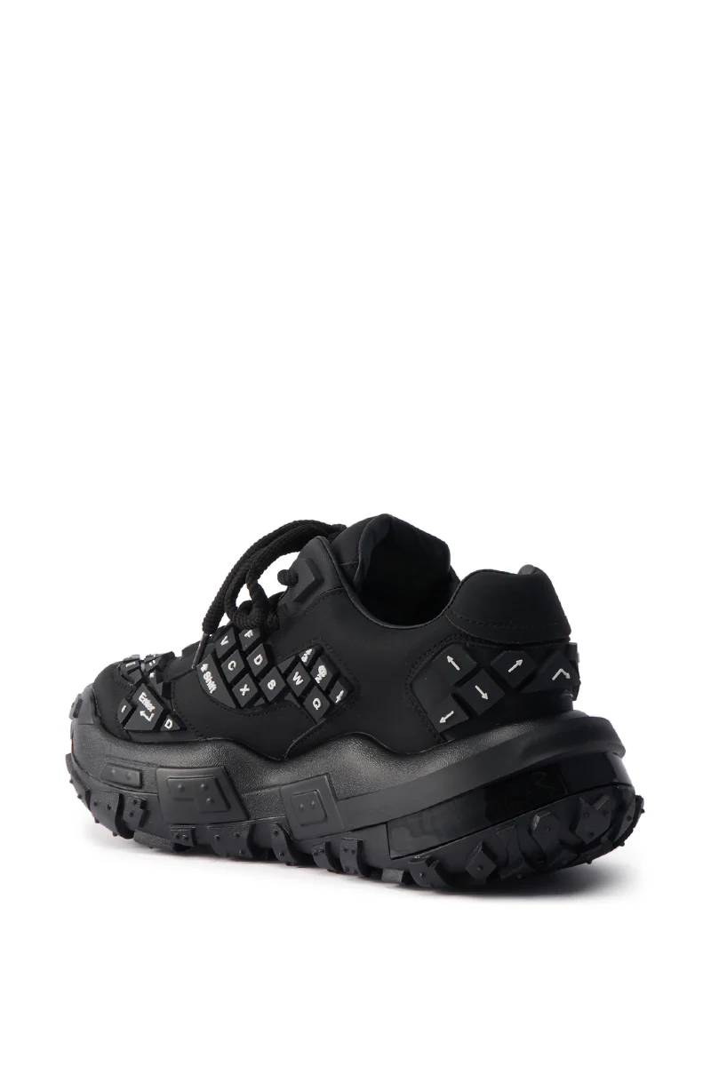 AZALEA WANG MAGNES BLACK KEYBOARD DETAIL SNEAKER - Image 6