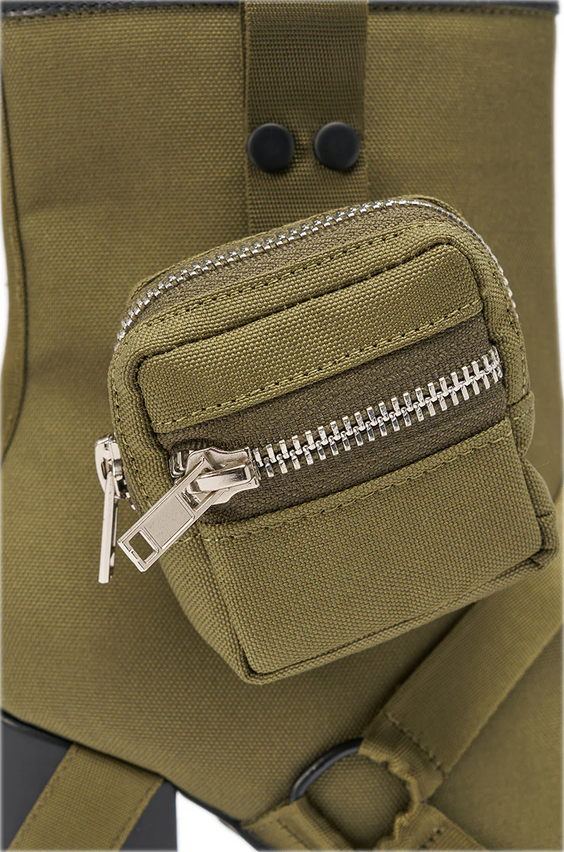 AZALEA WANG MAHOMES OLIVE SPORTY COMBAT BLOCK BOOTIE - Image 8