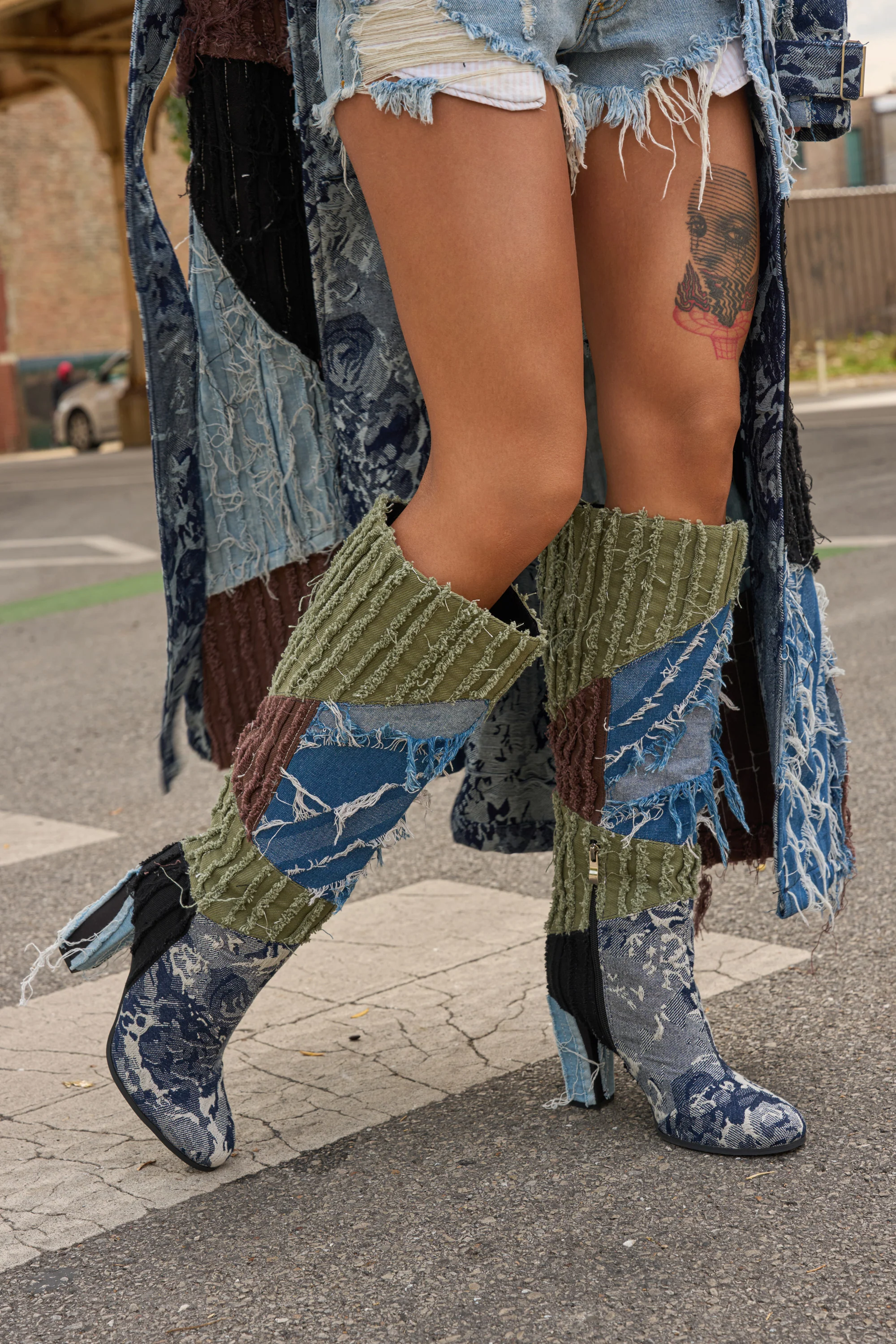 AZALEA WANG MARGEE MULTI CHUNKY KNEE HIGH BOOT - Image 2