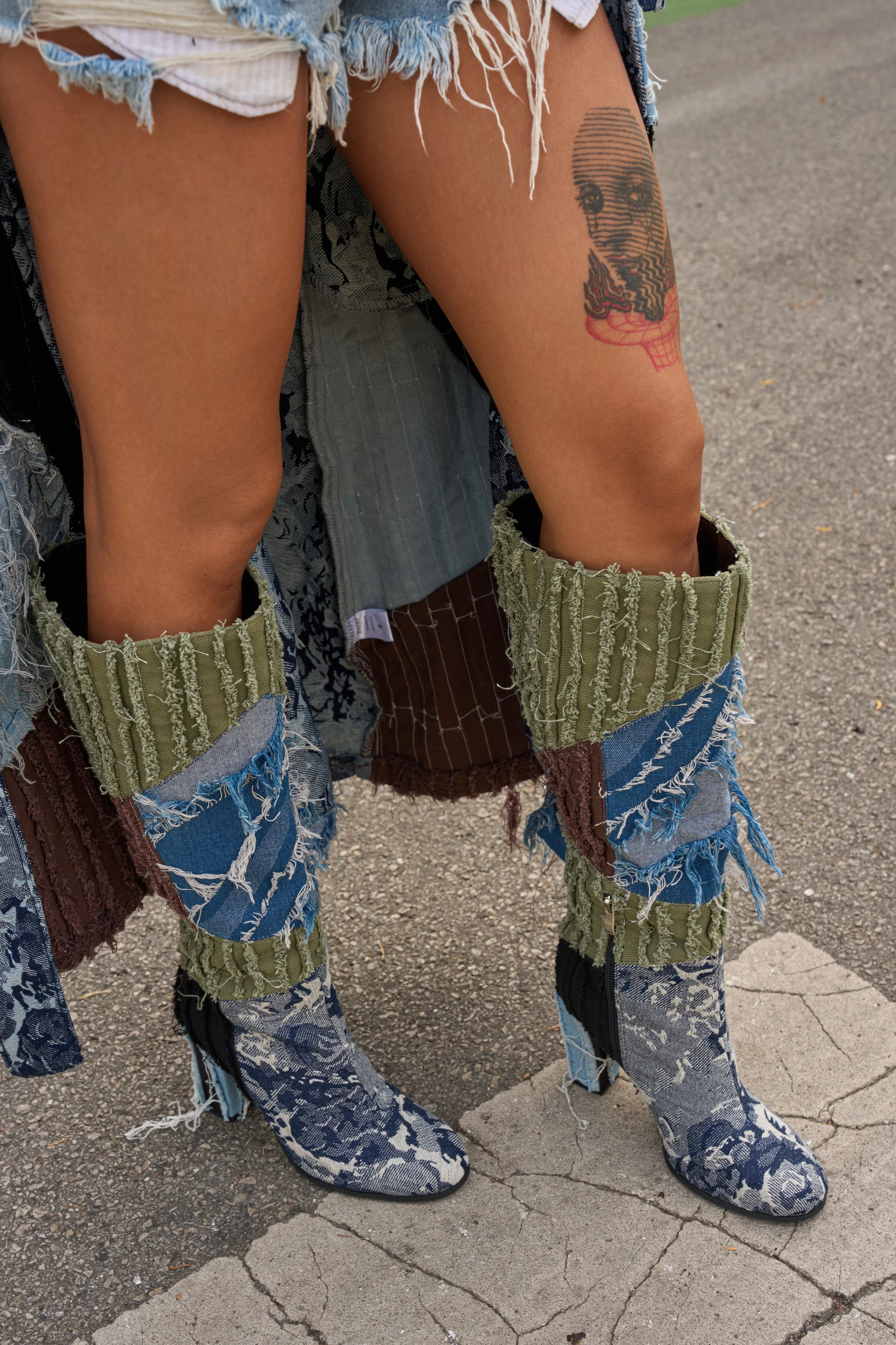 AZALEA WANG MARGEE MULTI CHUNKY KNEE HIGH BOOT - Image 3