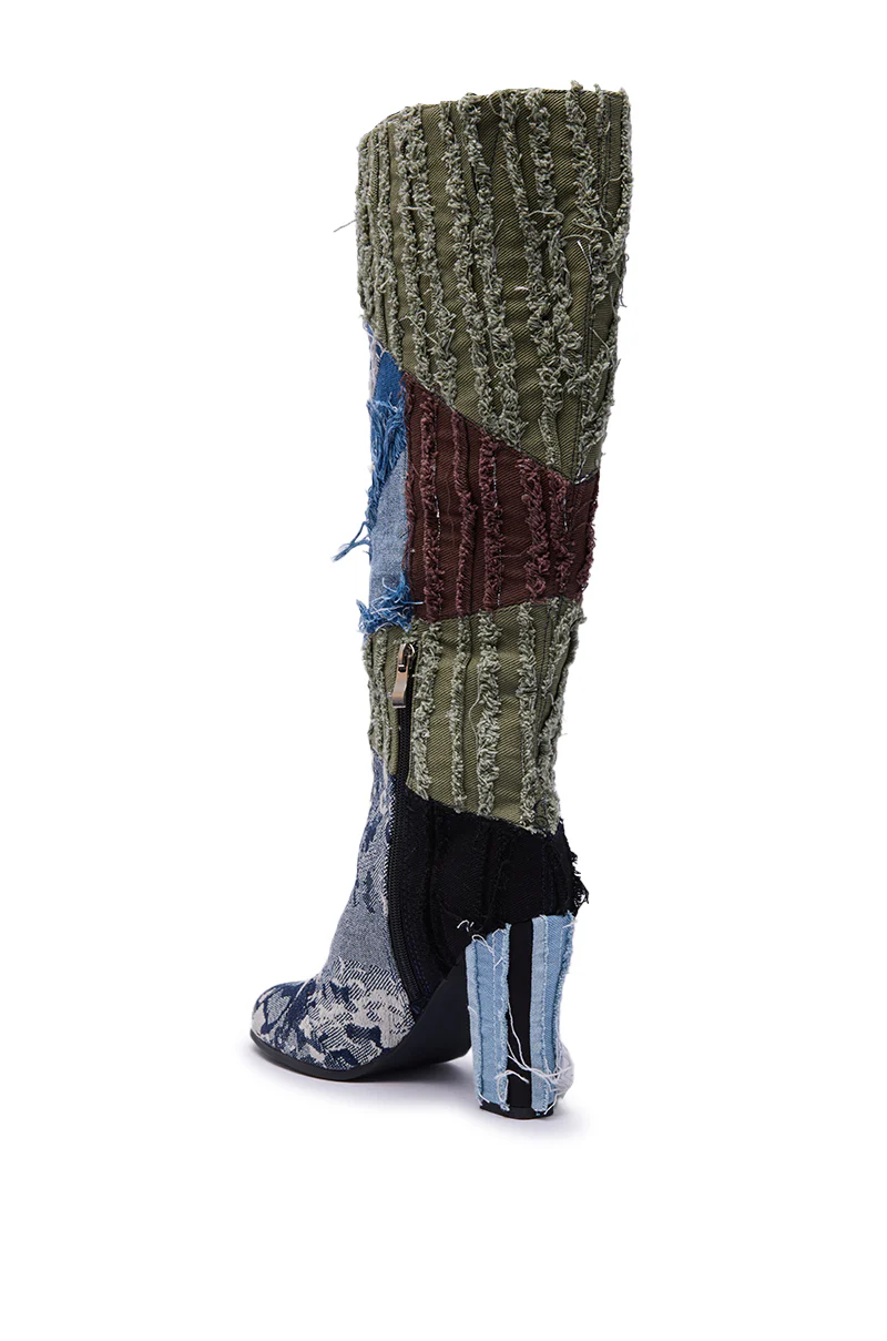 AZALEA WANG MARGEE MULTI CHUNKY KNEE HIGH BOOT - Image 6