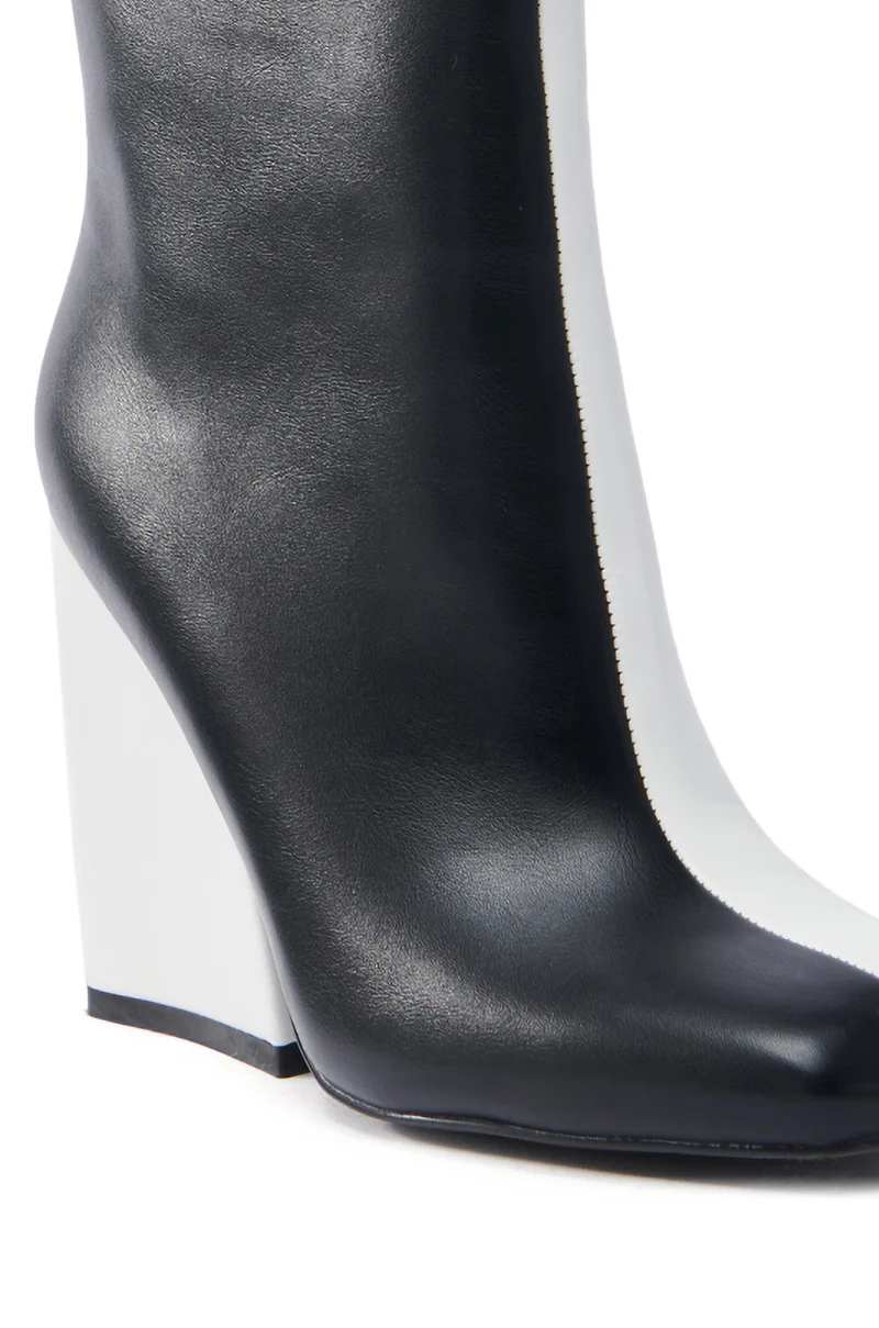 AZALEA WANG MARAMA BLACK WHITE CHUNKY BOOTIE - Image 9