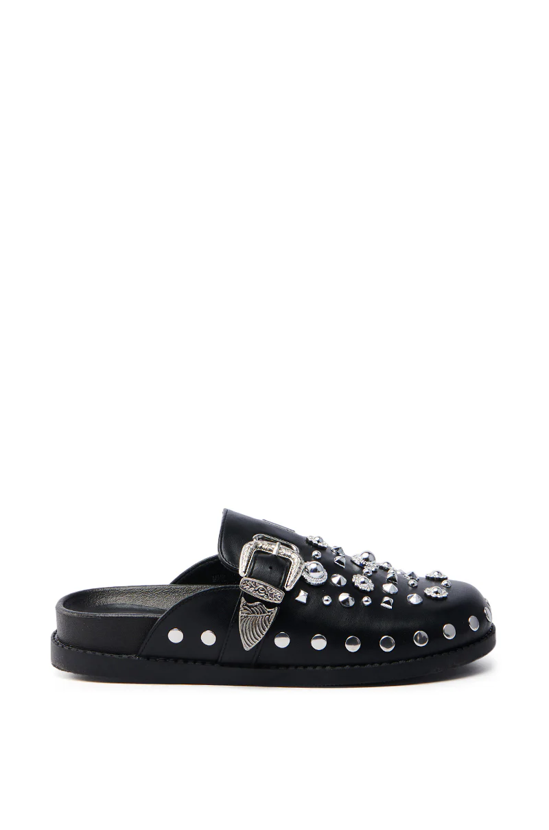 AZALEA WANG MAULDIN HARDWARE EMBELLISHED CLOG IN BLACK - Image 2