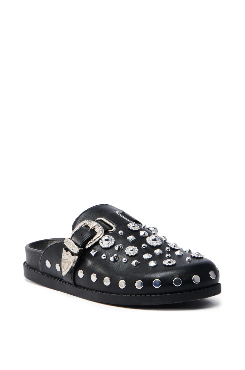 AZALEA WANG MAULDIN HARDWARE EMBELLISHED CLOG IN BLACK - Image 3