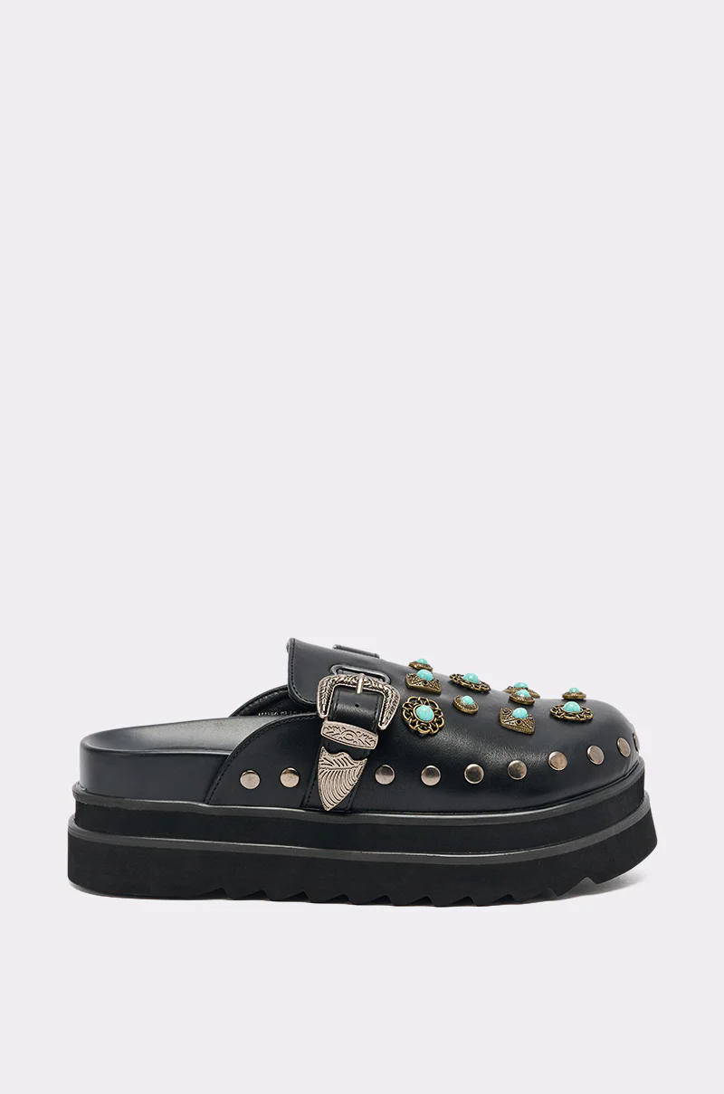 AZALEA WANG MAVIS FLAT EMBELLISHED CLOG - Image 5