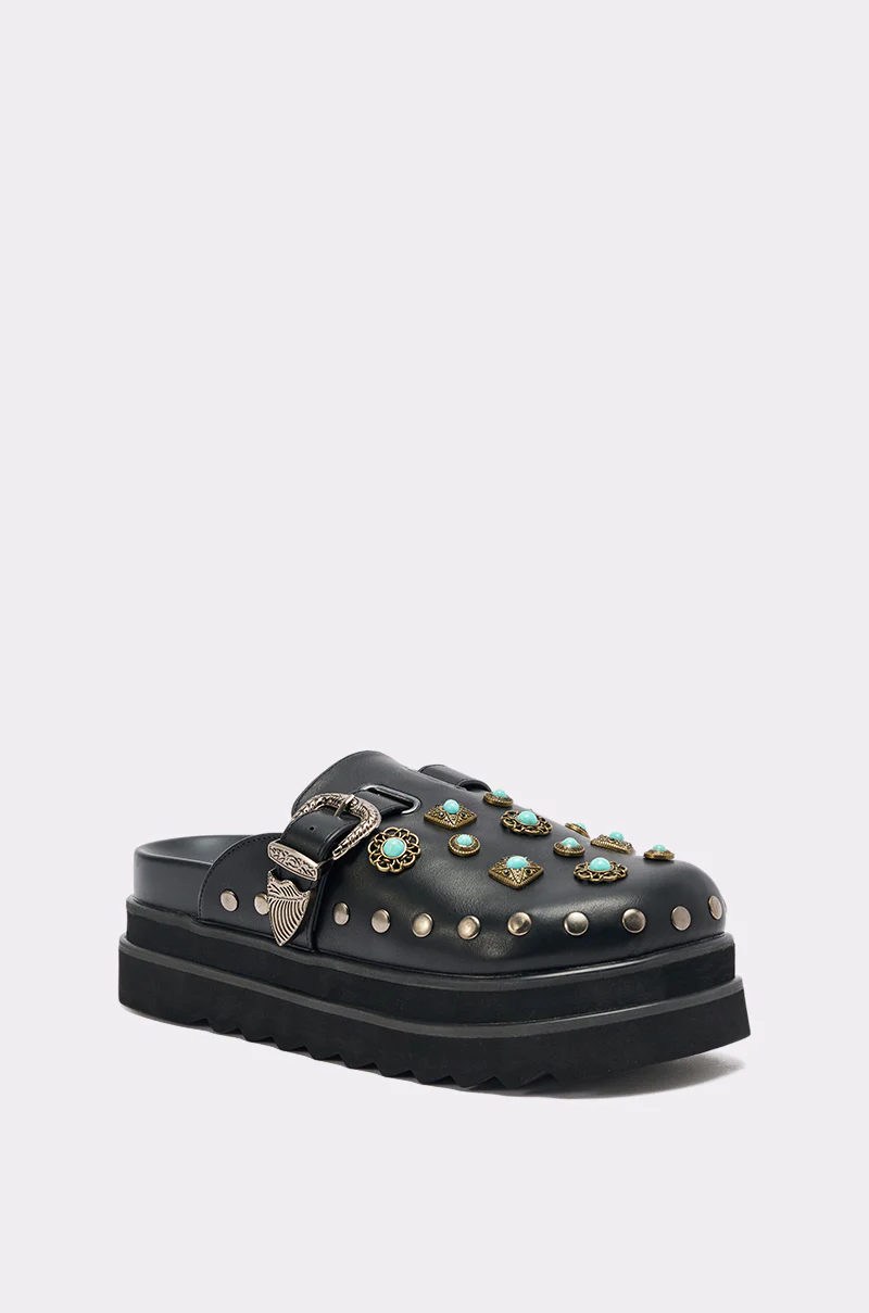 AZALEA WANG MAVIS FLAT EMBELLISHED CLOG - Image 6