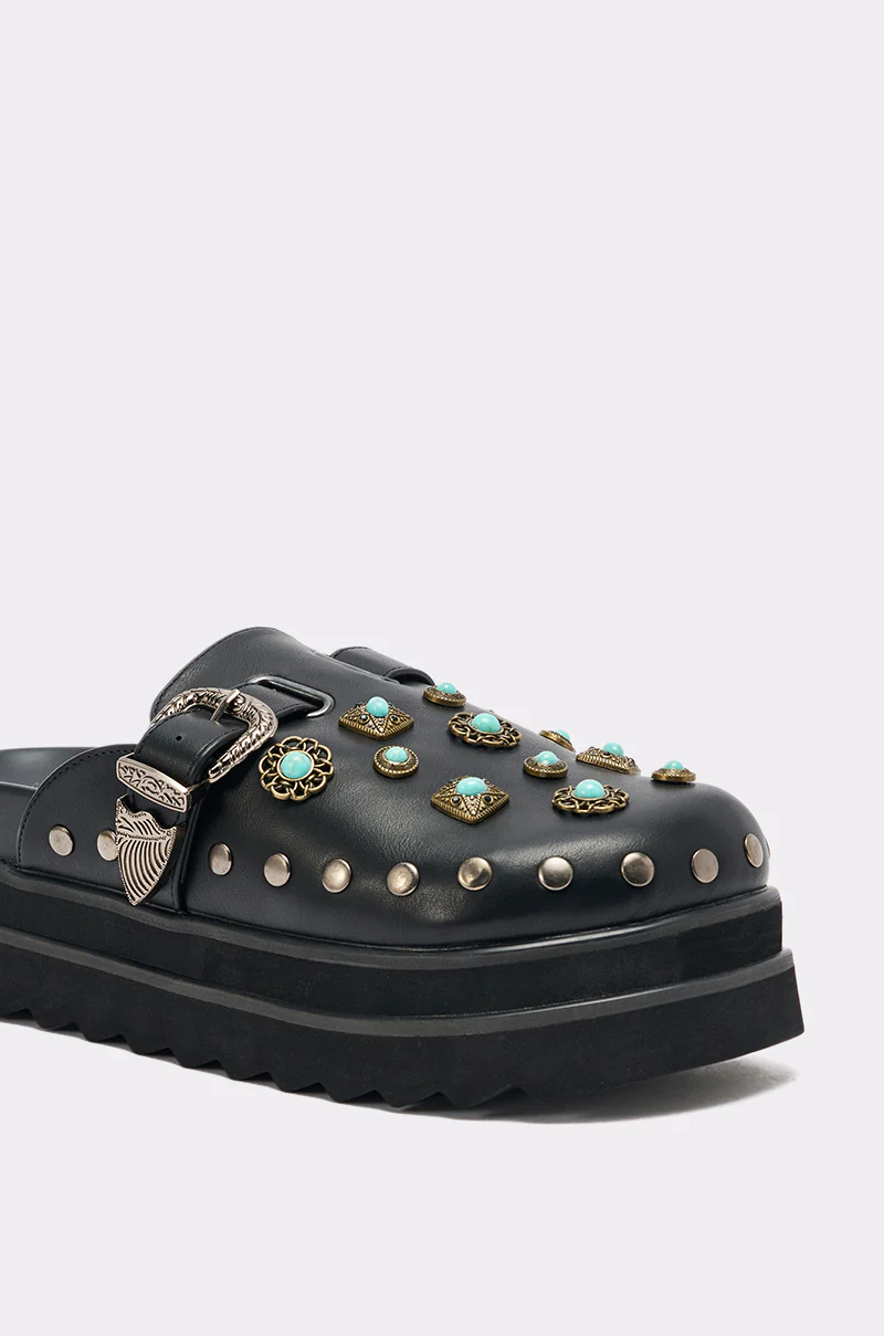AZALEA WANG MAVIS FLAT EMBELLISHED CLOG - Image 8