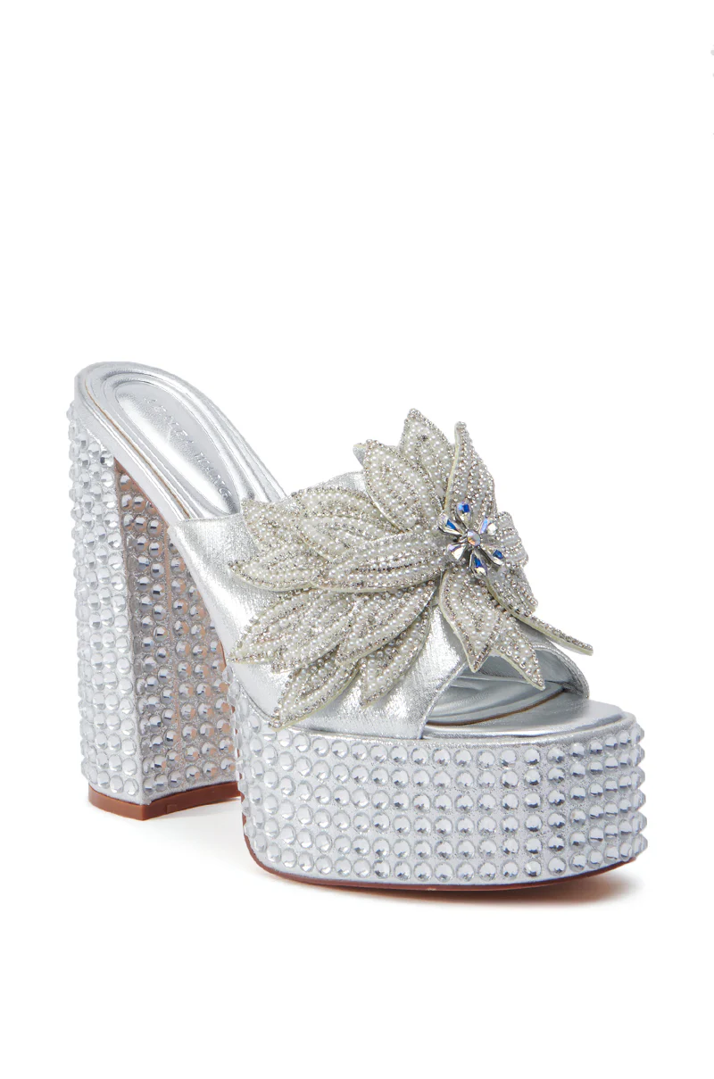 AZALEA WANG MAZU SILVER SANDAL - Image 5