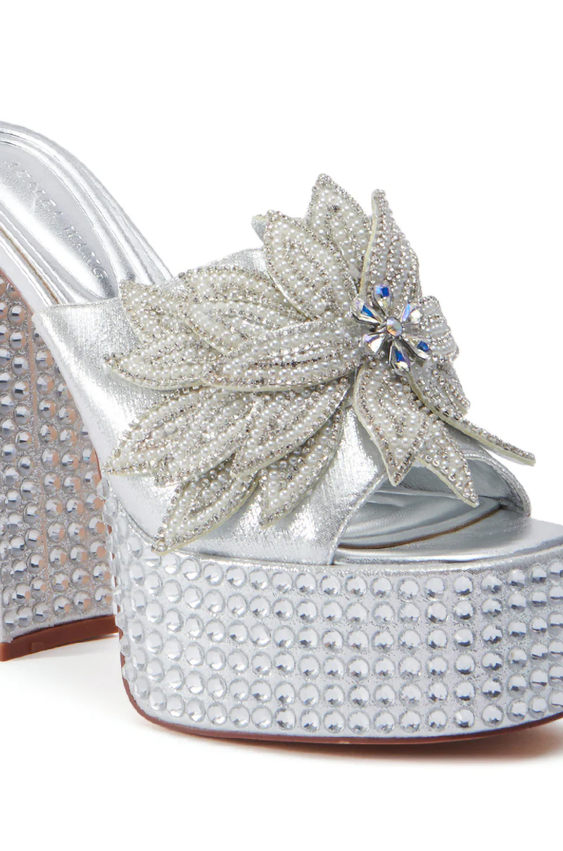 AZALEA WANG MAZU SILVER SANDAL - Image 7