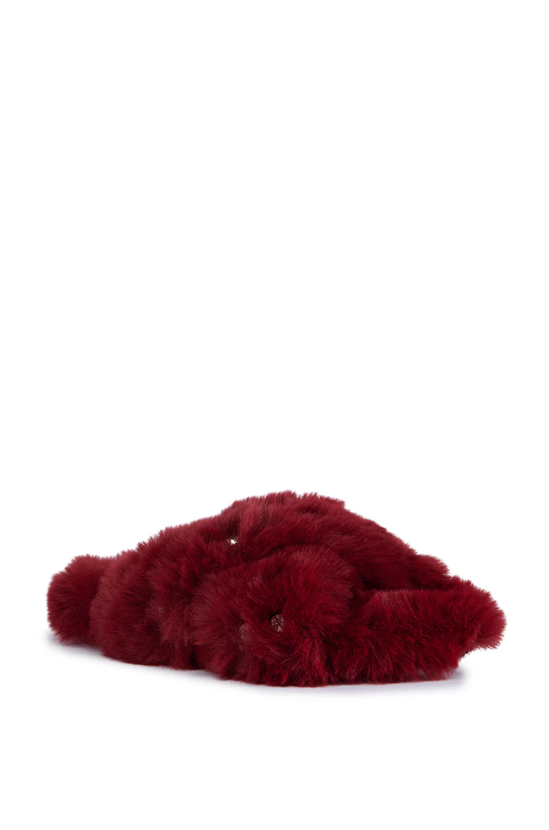 AZALEA WANG MELONIE BURGUNDY SANDAL - Image 4