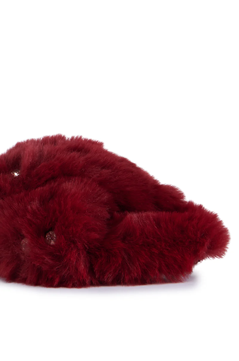 AZALEA WANG MELONIE BURGUNDY SANDAL - Image 6