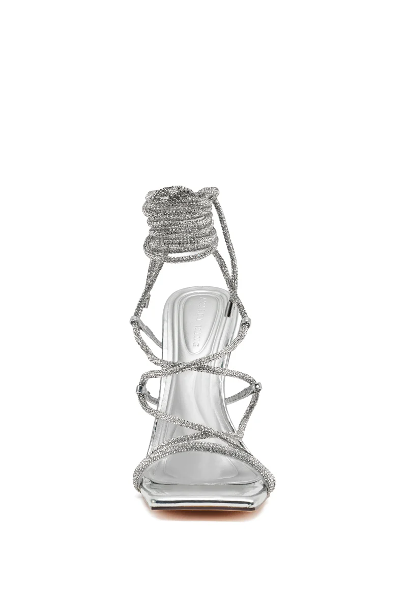 AZALEA WANG MOEY SILVER STILETTO SANDAL - Image 7