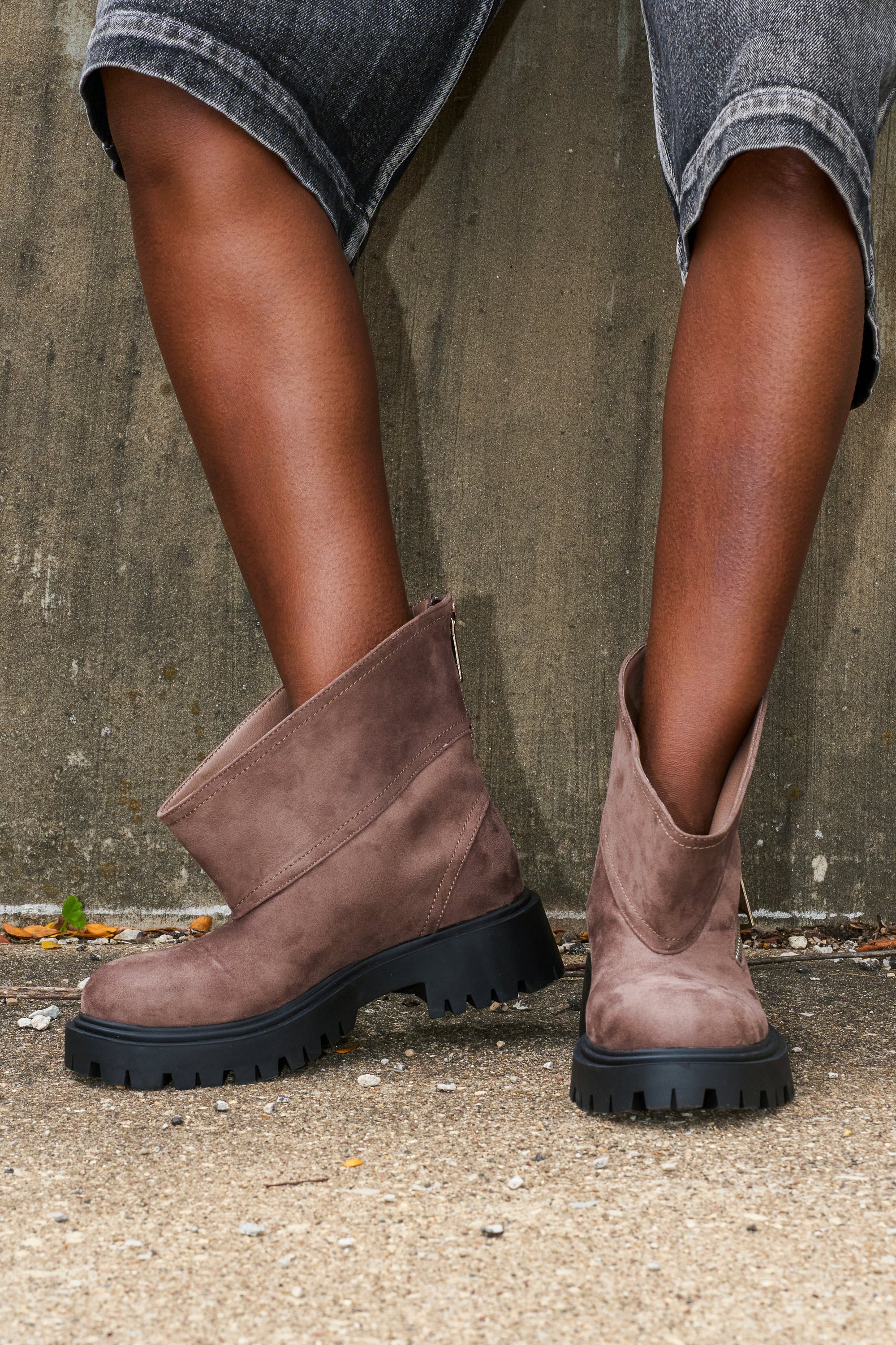 AZALEA WANG MOHSEN MOCHA COMBAT BOOTIE - Image 3