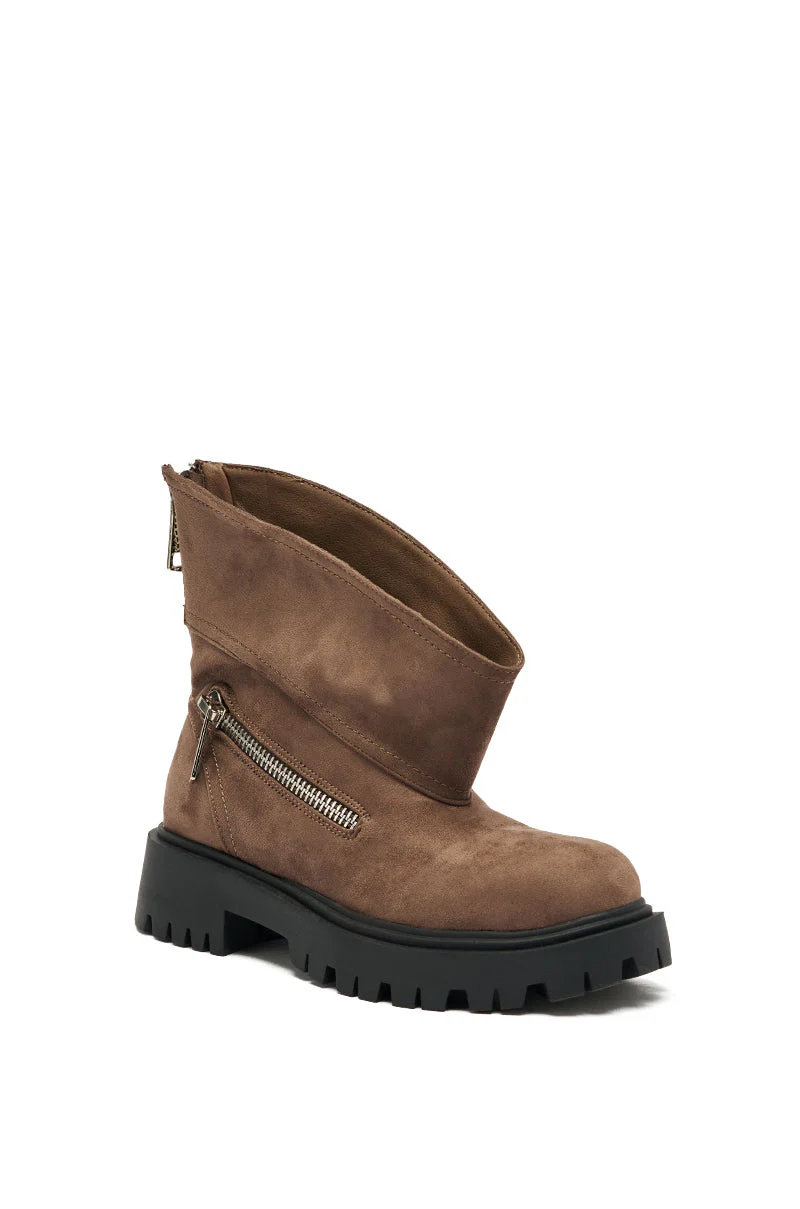 AZALEA WANG MOHSEN MOCHA COMBAT BOOTIE - Image 5