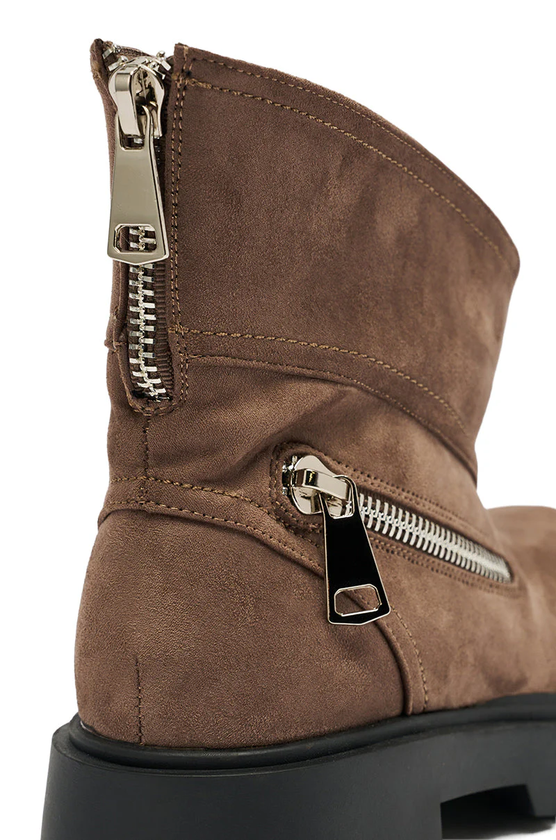 AZALEA WANG MOHSEN MOCHA COMBAT BOOTIE - Image 7