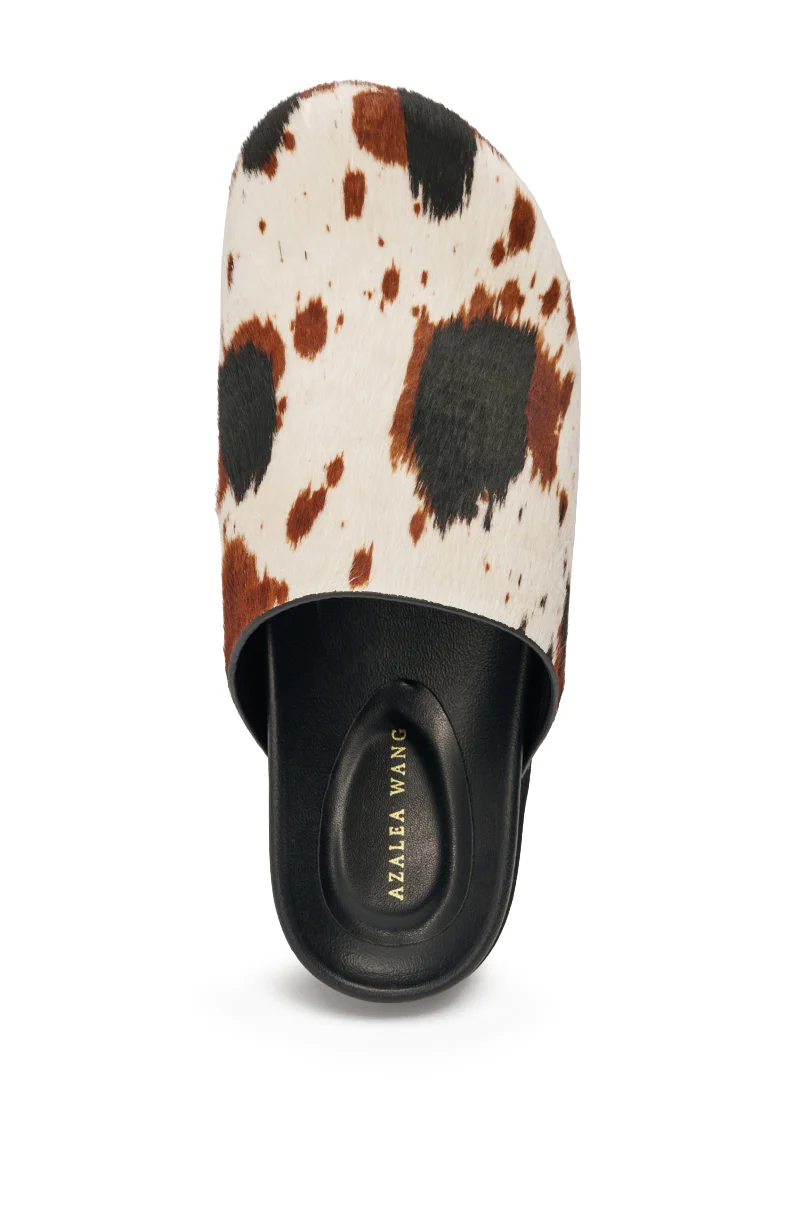 AZALEA WANG MUKEY COW PRINT CALF HAIR FLAT - Image 4