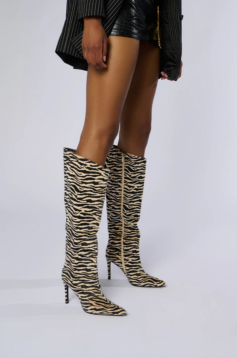 AZALEA WANG MULTI PONY HAIR ZEBRA BOOT - Image 2